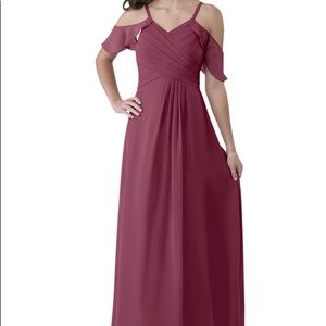 Azazie Dakota Junior Bridesmaids Dress in Mulberry